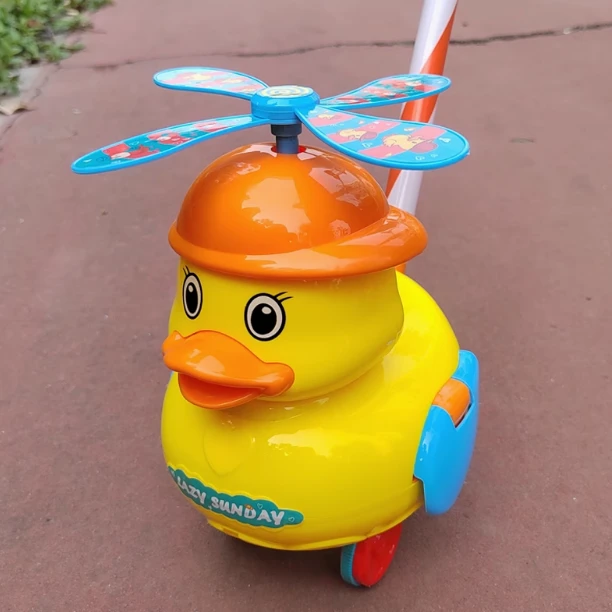 儿童学步手推鸭子飞机玩具推推乐一岁2宝宝走路手推车带响铃1-3岁