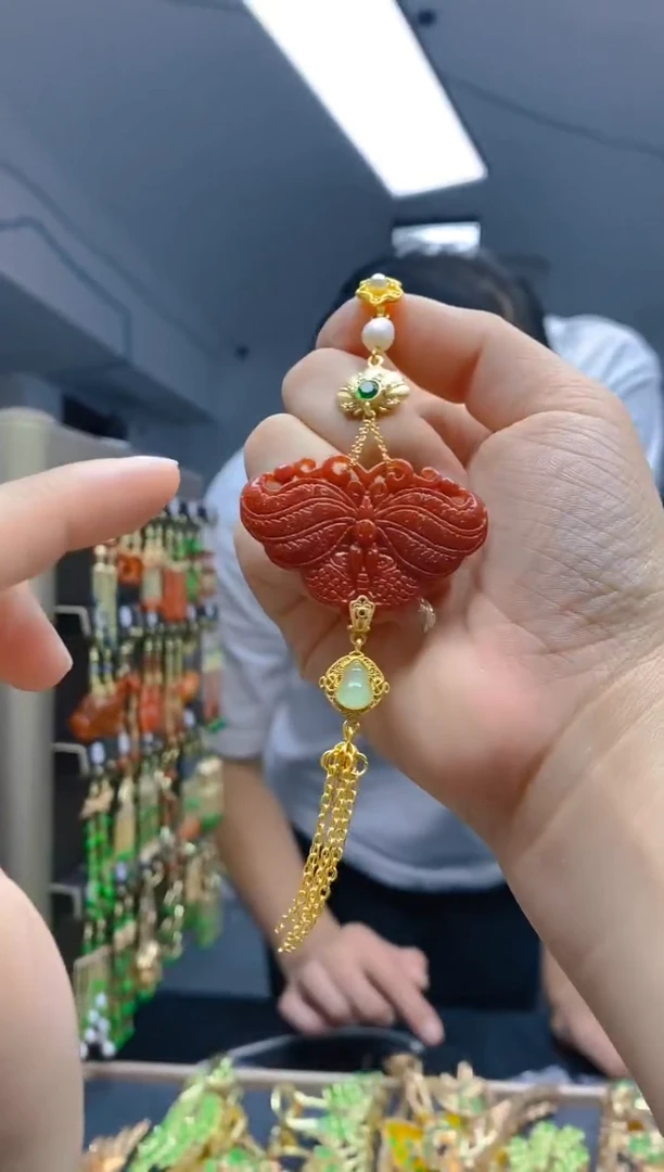 【闪购商品】翡翠耳饰合金120翡翠压襟