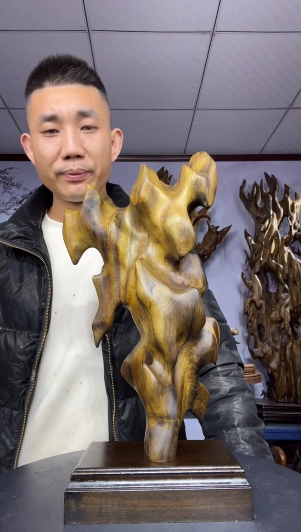 金丝楠木雕款额*神金丝楠木工艺品摆件