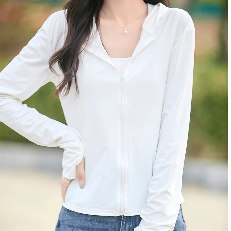 防晒衣女防紫外线2025夏季新款防晒服薄款透气带帽骑车短外套