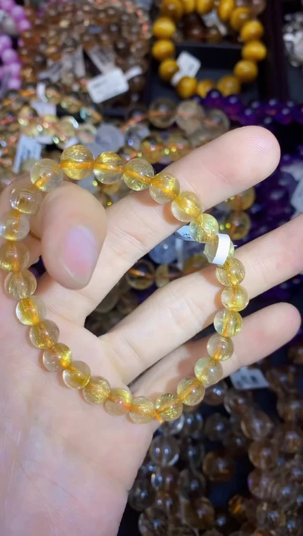 水晶手串未镶嵌35钛晶7mm