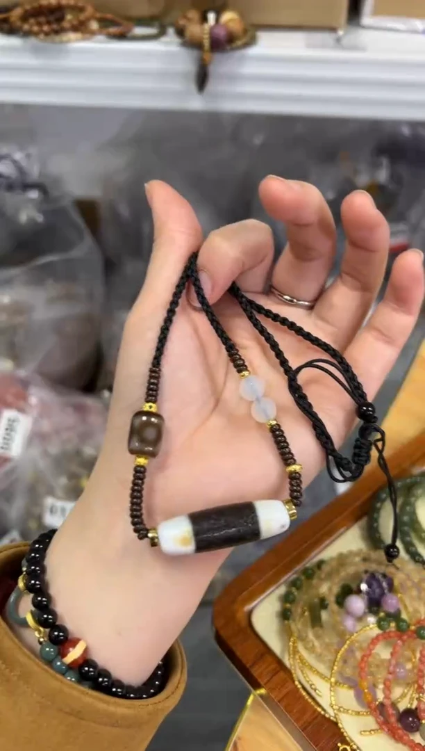 【闪购商品】玛瑙/玉髓颈饰未镶嵌一线药师玛瑙珠项链[0144]