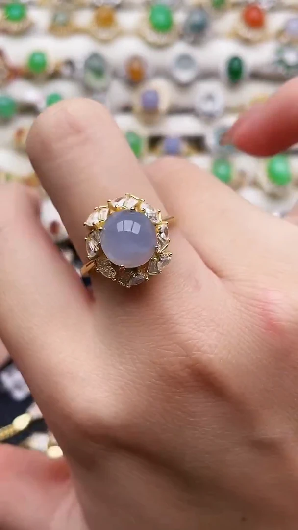 银S925镶嵌戒指翡翠147