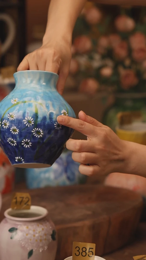 陶瓷363景德镇设计师手作花器摆件侘寂风
