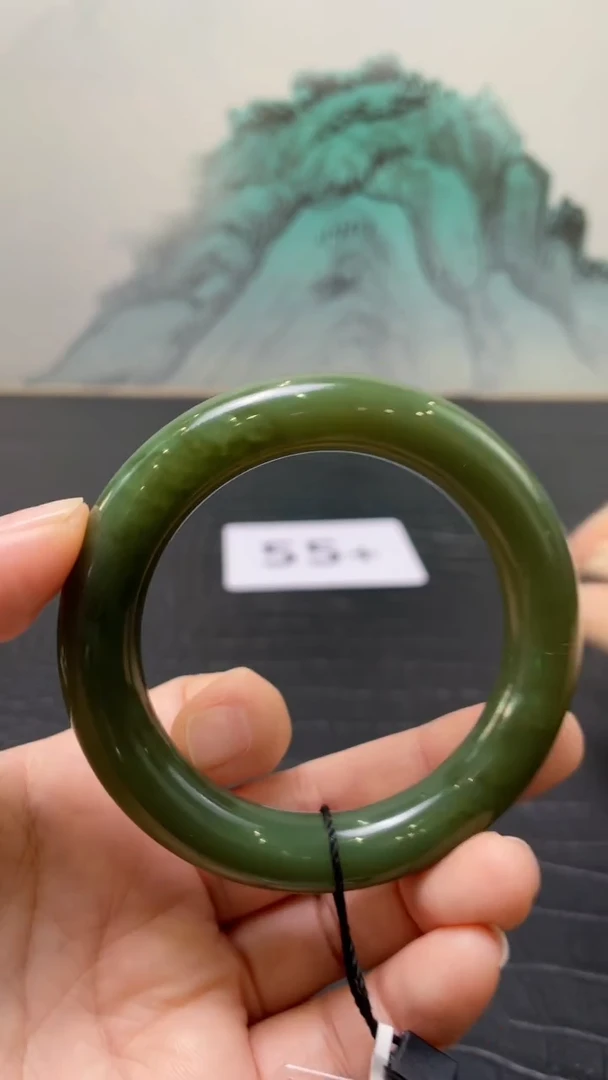 未镶嵌手镯和田玉（碧玉）@***?55+