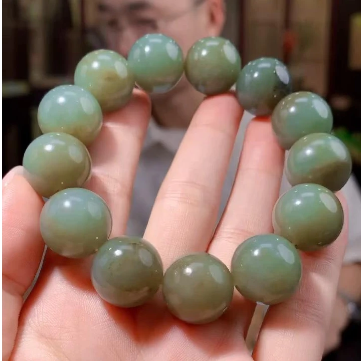 玉润东方天然和田玉大卡珠手串（拍一发一）