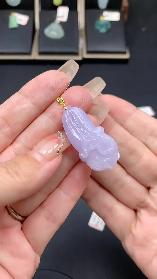 【闪购商品】翡翠吊坠(不含链)18K金镶嵌MS150827