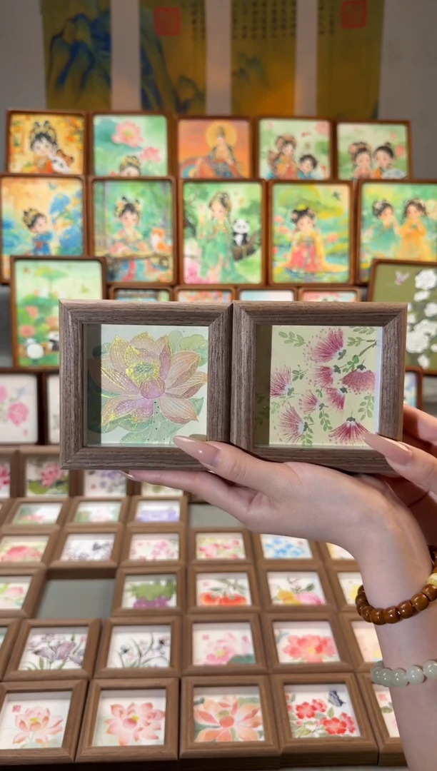 国画金荷花 小合欢 一组11