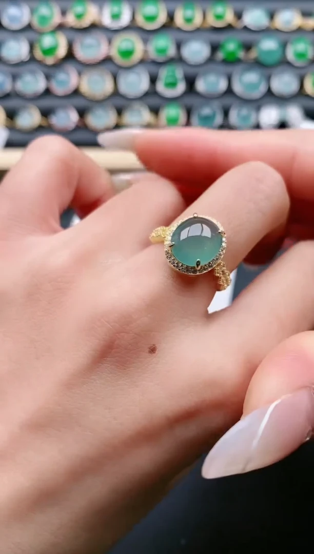 【闪购商品】翡翠戒指银S925镶嵌1111111