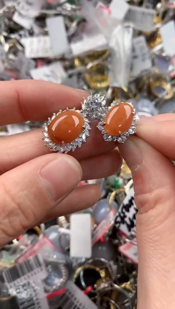 银S925镶嵌戒指翡翠777   1