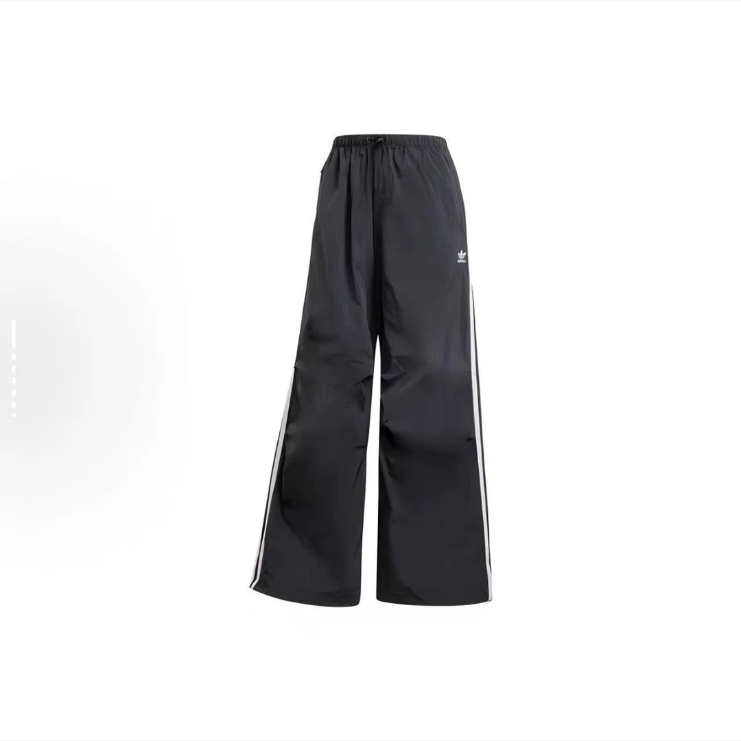 adidas/阿迪达斯舒适柔软复古运动休闲裤 女款 黑色IY7251