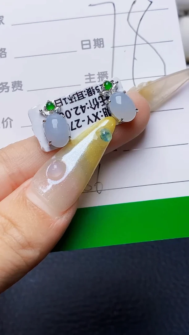 银S925镶嵌戒指翡翠7586