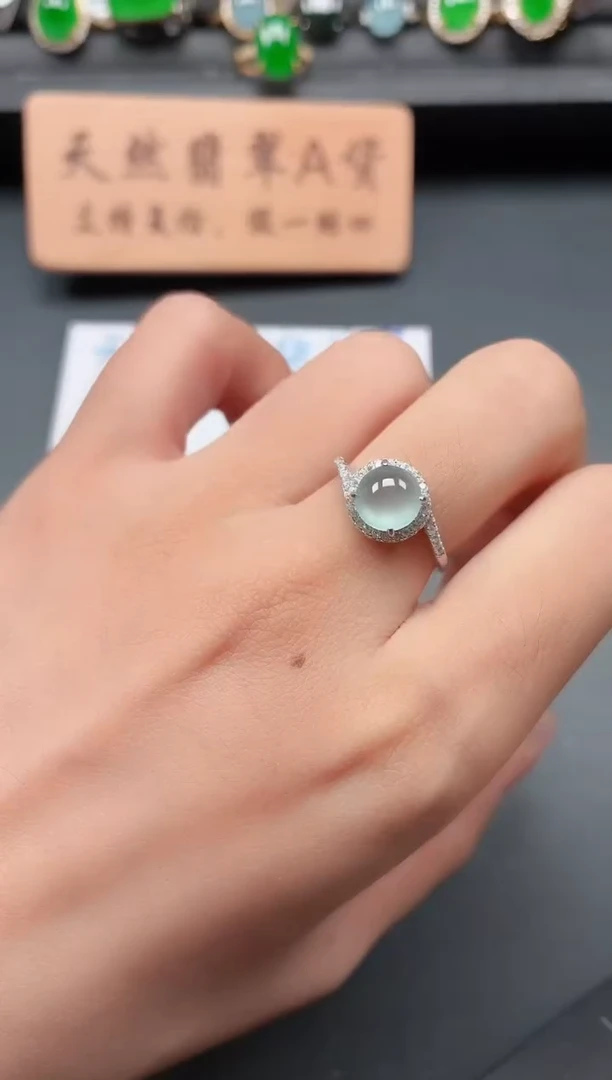 银S925镶嵌戒指翡翠1111