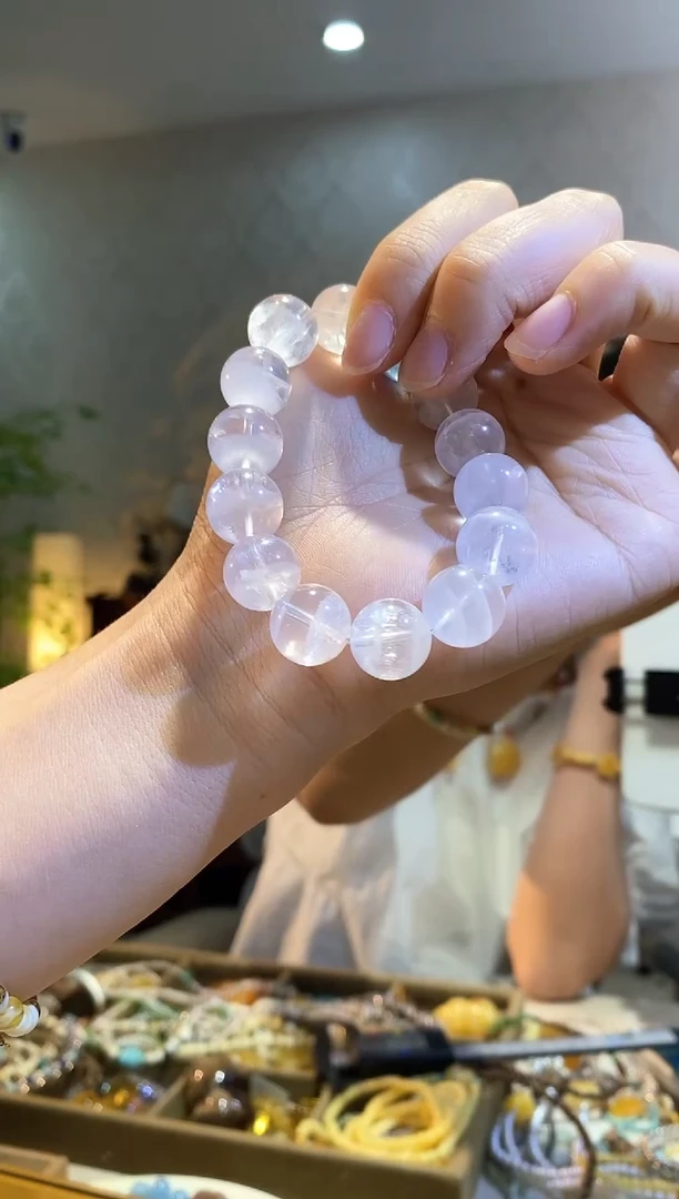 未镶嵌手链水晶天然白幽灵水晶手串