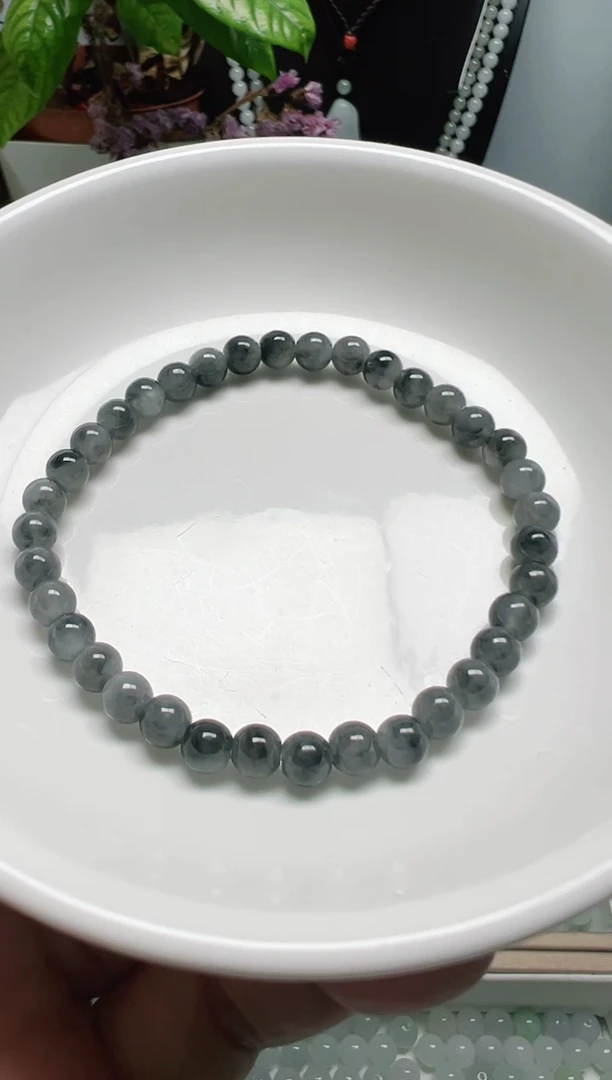 散珠翡翠纯天然缅甸A货翡翠卡5冰乌鸡，36颗