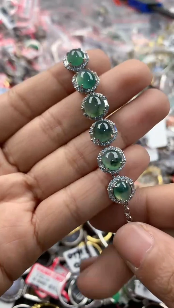 银S925镶嵌戒指翡翠11             5