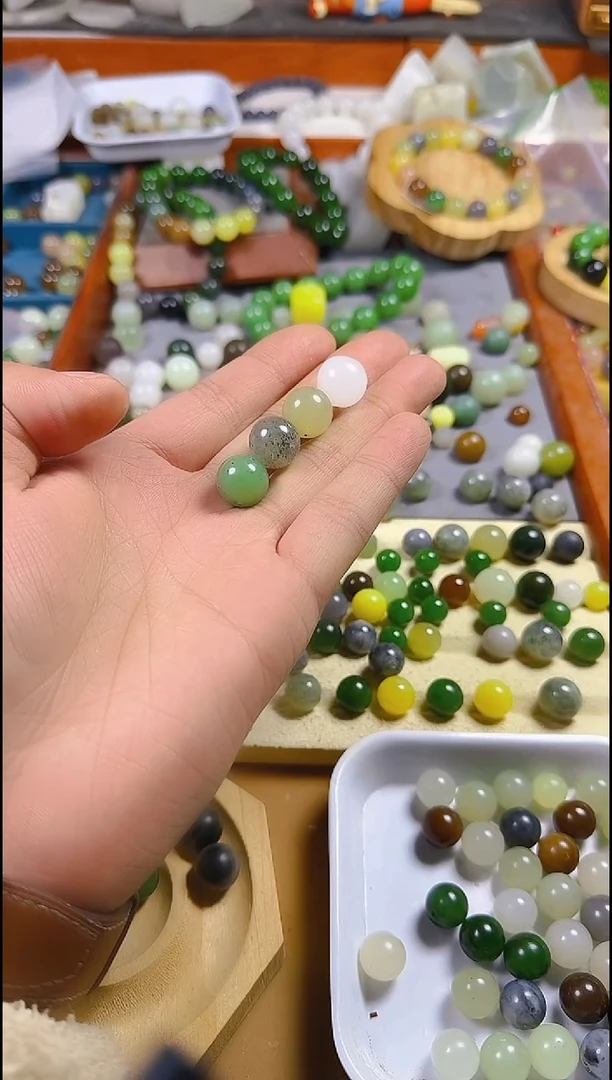 未镶嵌手链和田玉4颗卡14多宝散珠