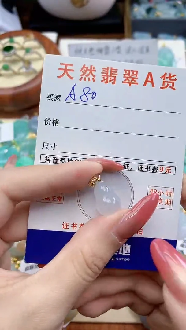 颈饰未镶嵌翡翠天然A货翡翠挂件
