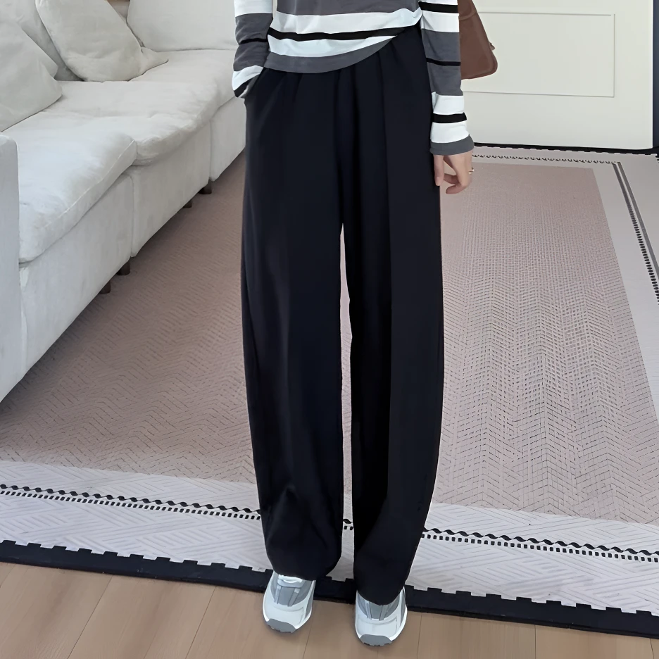 【余欢欢】秋季气质中缝线韩系百搭显瘦休闲西裤长裤-YHK50151