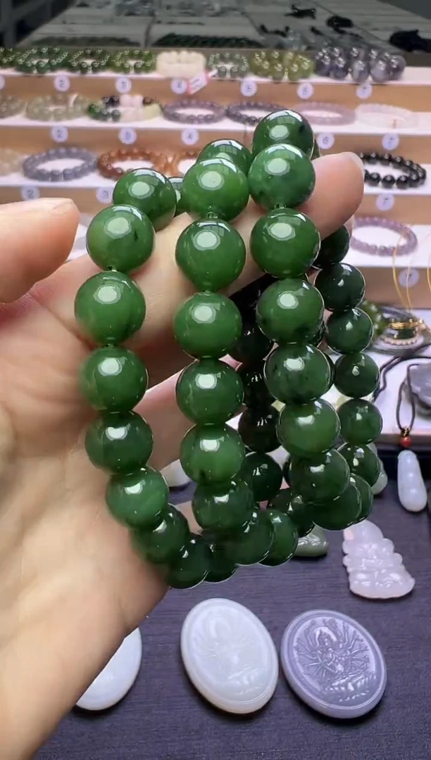 手串未镶嵌和田玉12号链接卡12mm多样性发一（先拍先挑）
