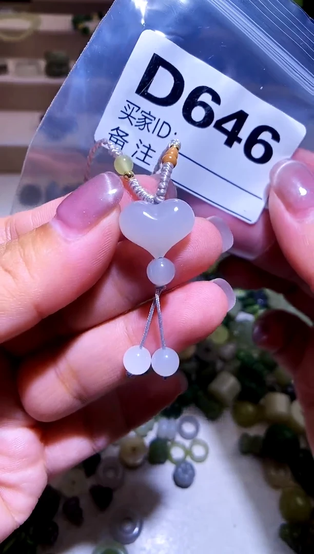 颈饰银S925镶嵌和田玉1