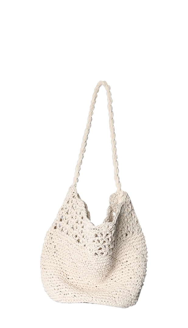 URMO2025时尚潮流新款休闲夏日凉感氛围感慵懒风大容量单肩编织包