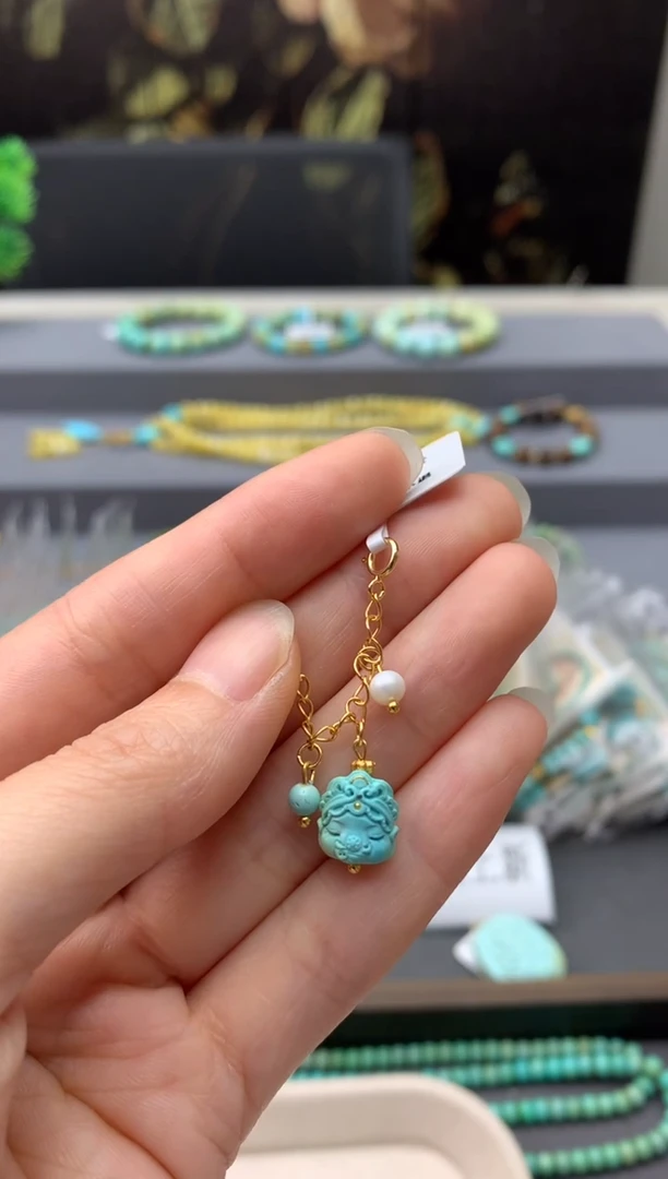 未镶嵌绿松石精工雕刻W108