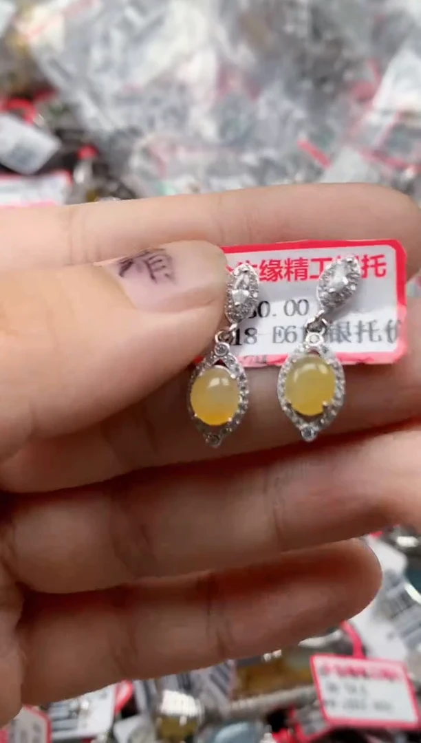 银S925镶嵌戒指翡翠天然A货缅甸翡翠
