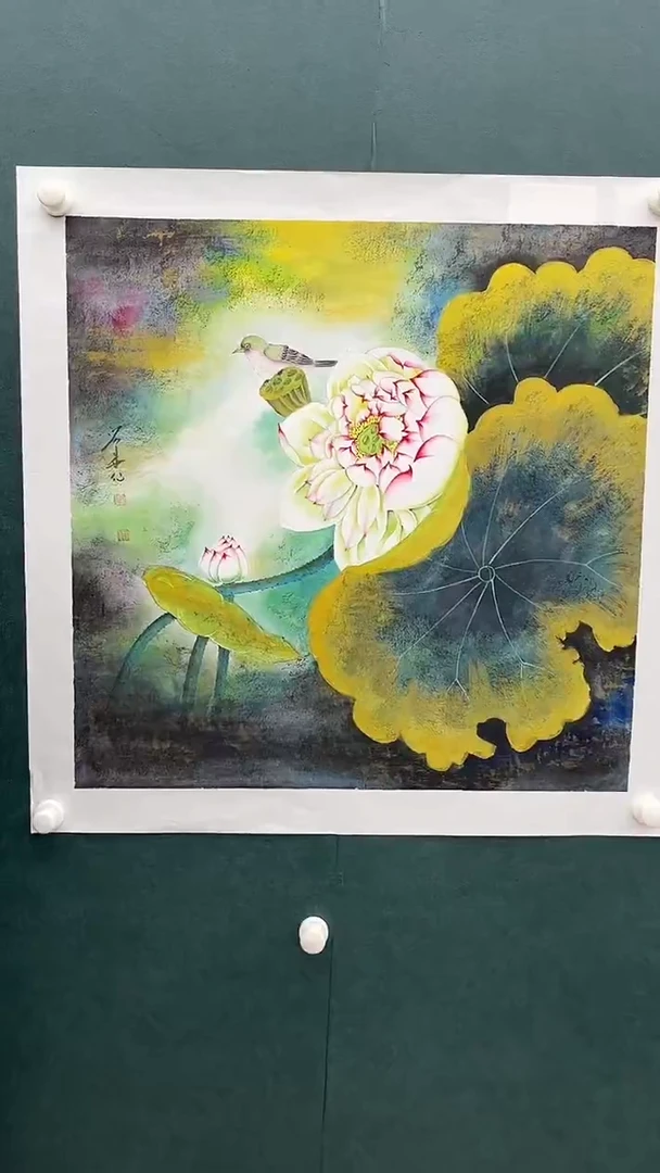 国画刘用华-4平尺-重彩花鸟