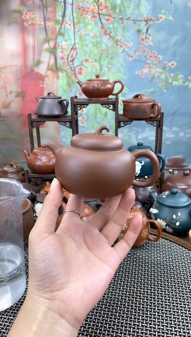 茶壶紫砂紫泥茄瓜200cc