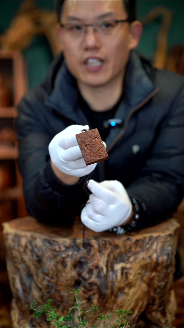 枣木雷击枣木大黑天吊坠