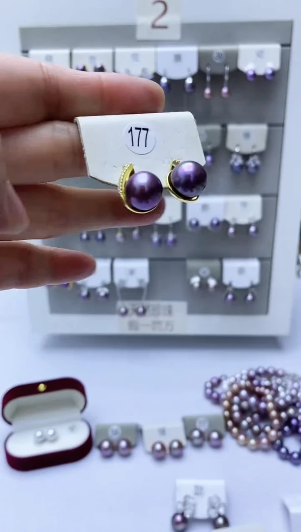 【闪购商品】淡水珍珠耳饰银S925镶嵌177