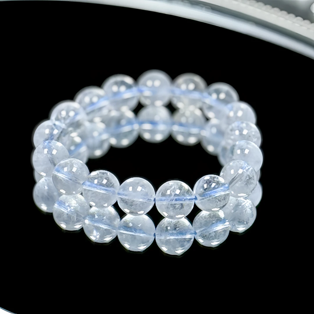 慕润斋 天然白阿塞水晶手串 白水晶 diy水晶散珠圆珠多样性发其一