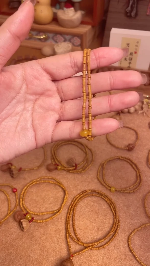 竹节手串一物一拍双圈加黄跑环