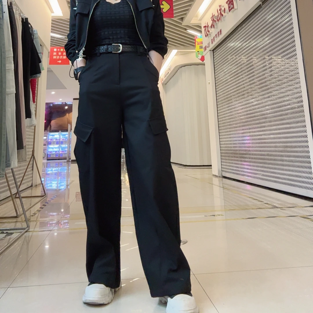 2025新款工装休闲女直筒裤秋冬运动时尚显瘦
