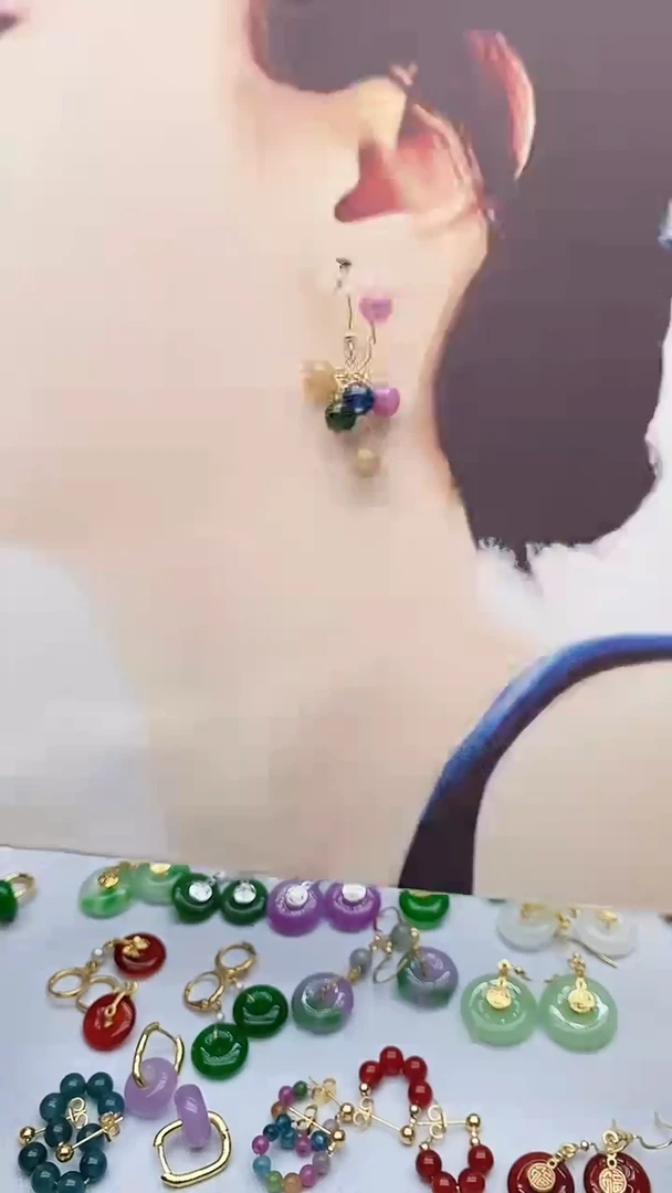 14K金镶嵌耳饰碧玺141碧玺