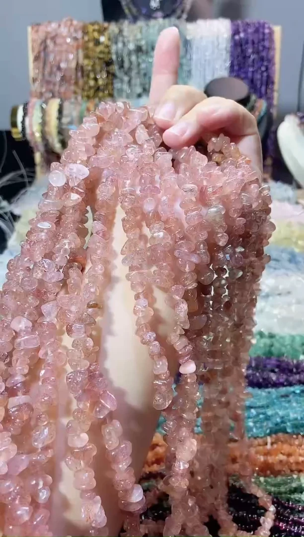 未镶嵌珠宝半成品水晶草莓晶