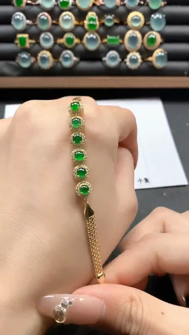 银S925镶嵌戒指翡翠51511