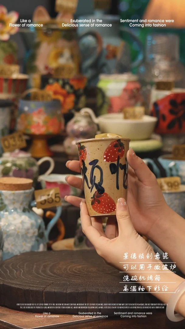 陶瓷景德镇高温釉下彩手工手绘款式