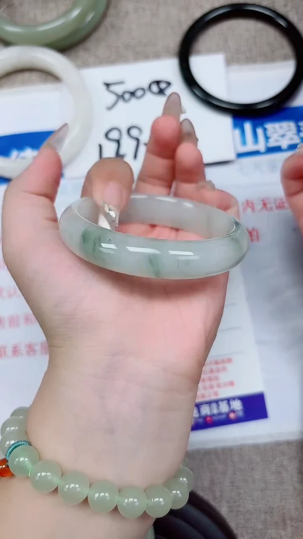 未镶嵌手镯石英质玉A50-54.55