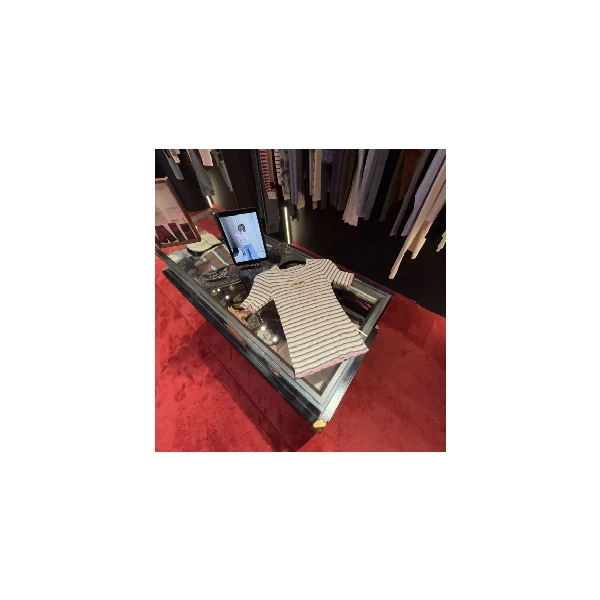 Leosoxs春季新款彩色条纹针织短袖1060