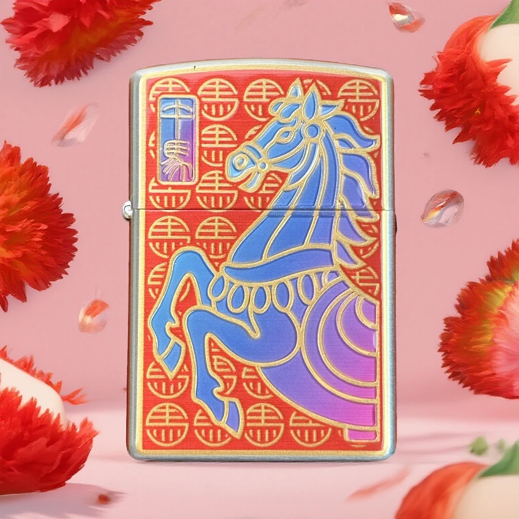 ZORRO佐罗Z3-2026夜光红禧福马复古防风打火机(不带油)