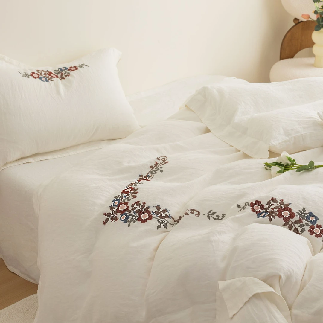 【幻彩意境】汉麻幻彩意境绣花款四件套