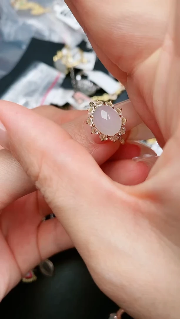 翡翠戒指银S925镶嵌.....