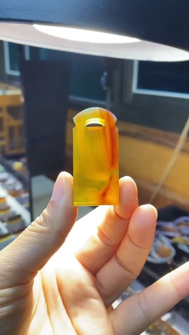 琥珀颈饰未镶嵌SN79-36（简约款·印章）