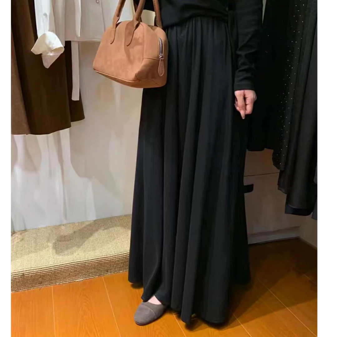 7796-A字伞裙（黑色）糯米裙