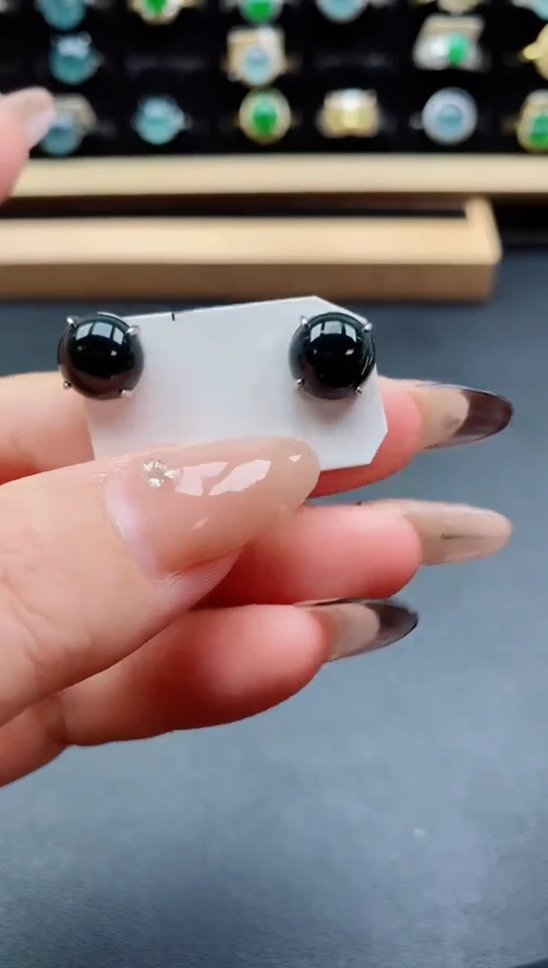 银S925镶嵌戒指翡翠1