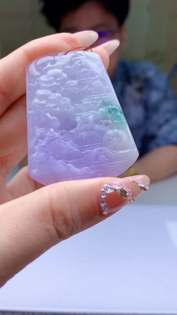 【闪购商品】定制翡翠未镶嵌4688ty-毛货挂件305