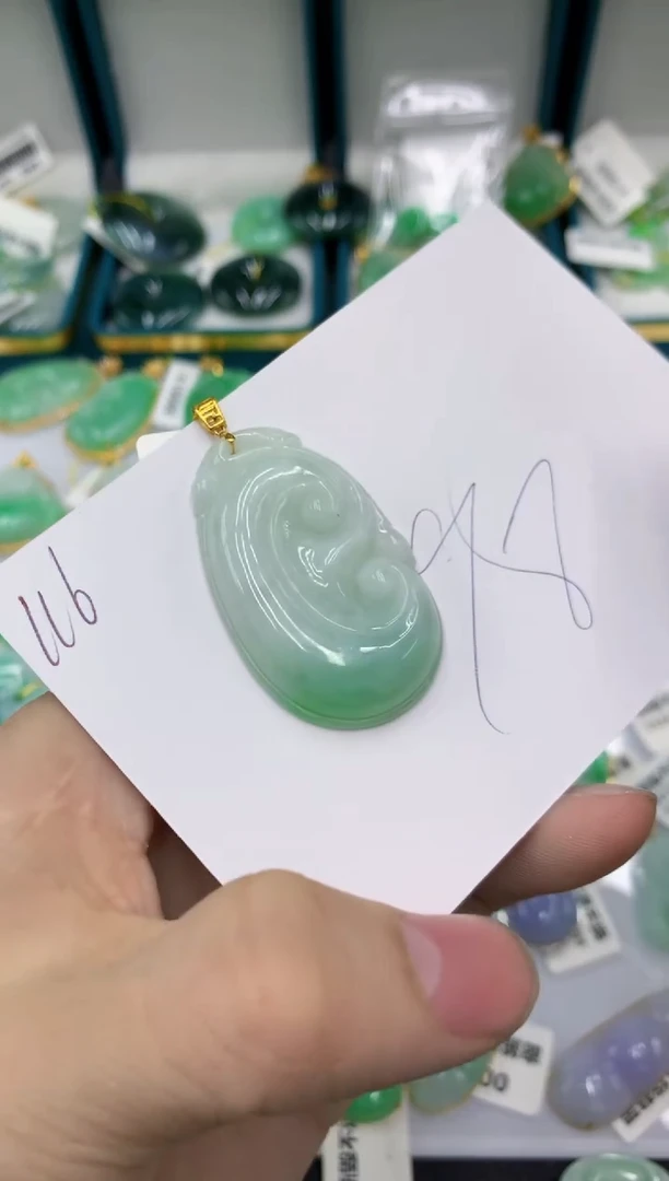 【闪购商品】翡翠颈饰18K金镶嵌号链接111111