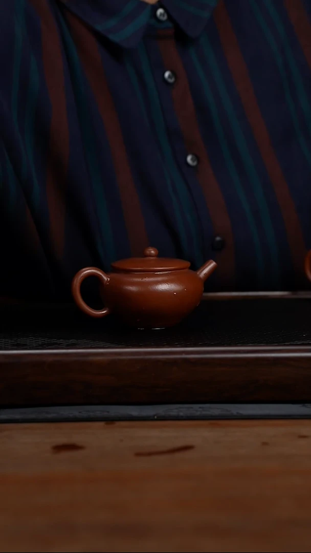 茶壶紫砂浪**浪100cc原矿小煤窑朱泥钵盂5